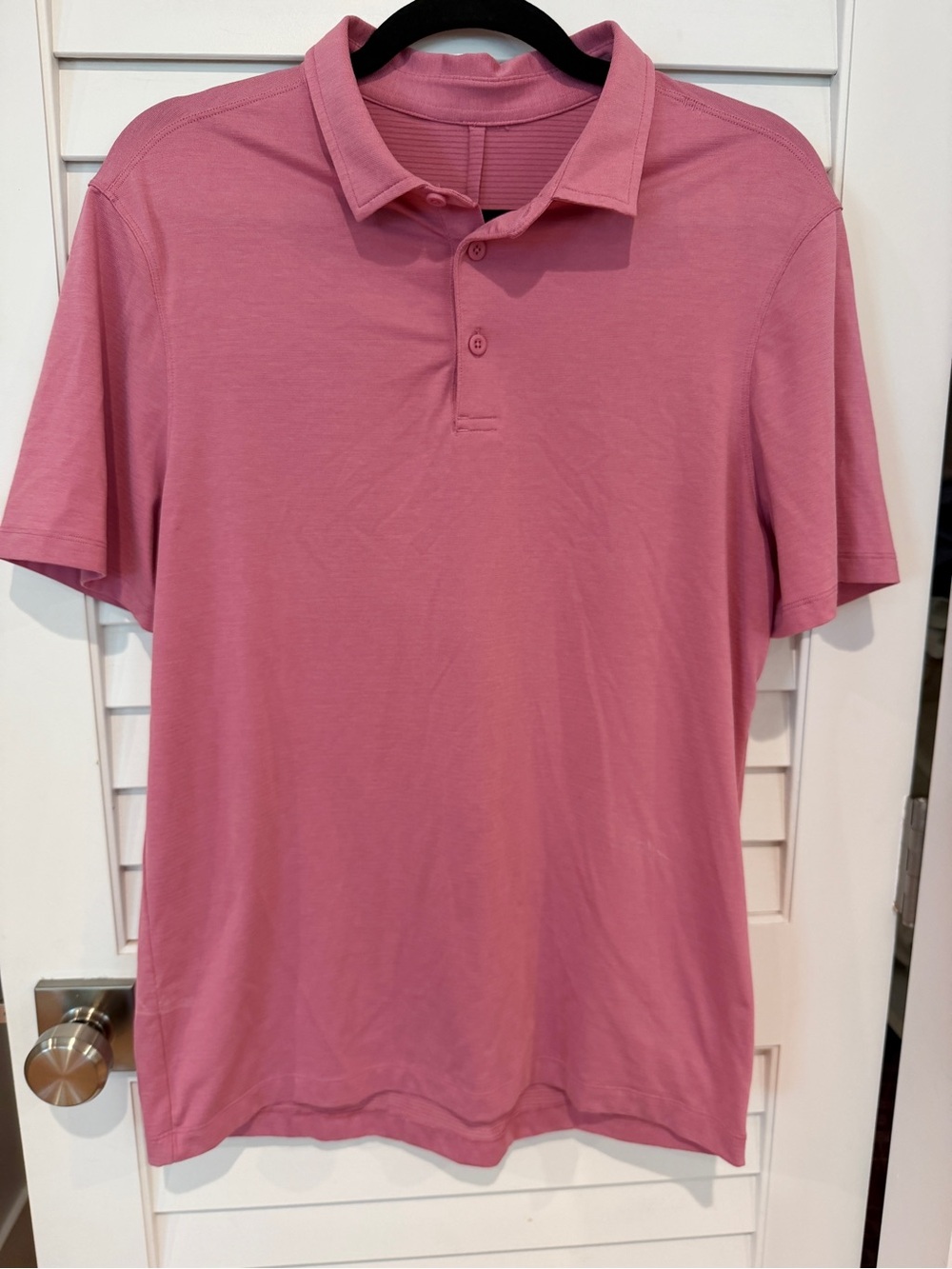 Lululemon Men’s Polo Shirt Sz S Pink Athleisure Short Sleeves Golf Performance